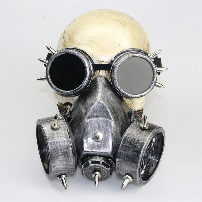 Steampunk Gas Mask with Goggles for Halloween Cosplay