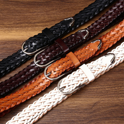 Hand-woven Genuine Leather Belt 2.2cm Wide B17
