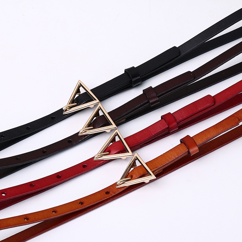 Versatile Waist-cinching Genuine Leather Belt 1.0cm Wide B30