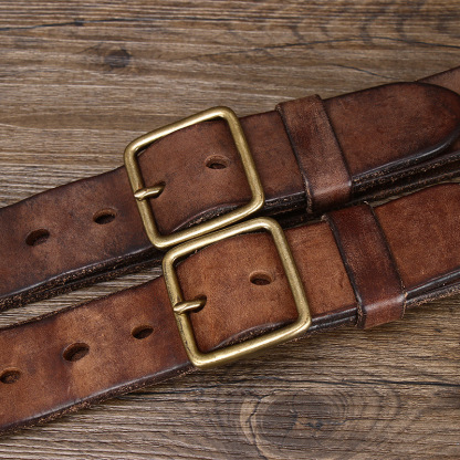 Washed Distressed Genuine Leather Belt Wide 3.8CM or 4.1CM B52