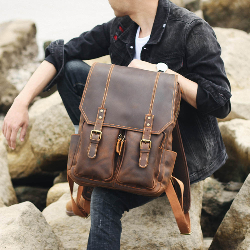 Vintage Genuine Leather Backpack VB02