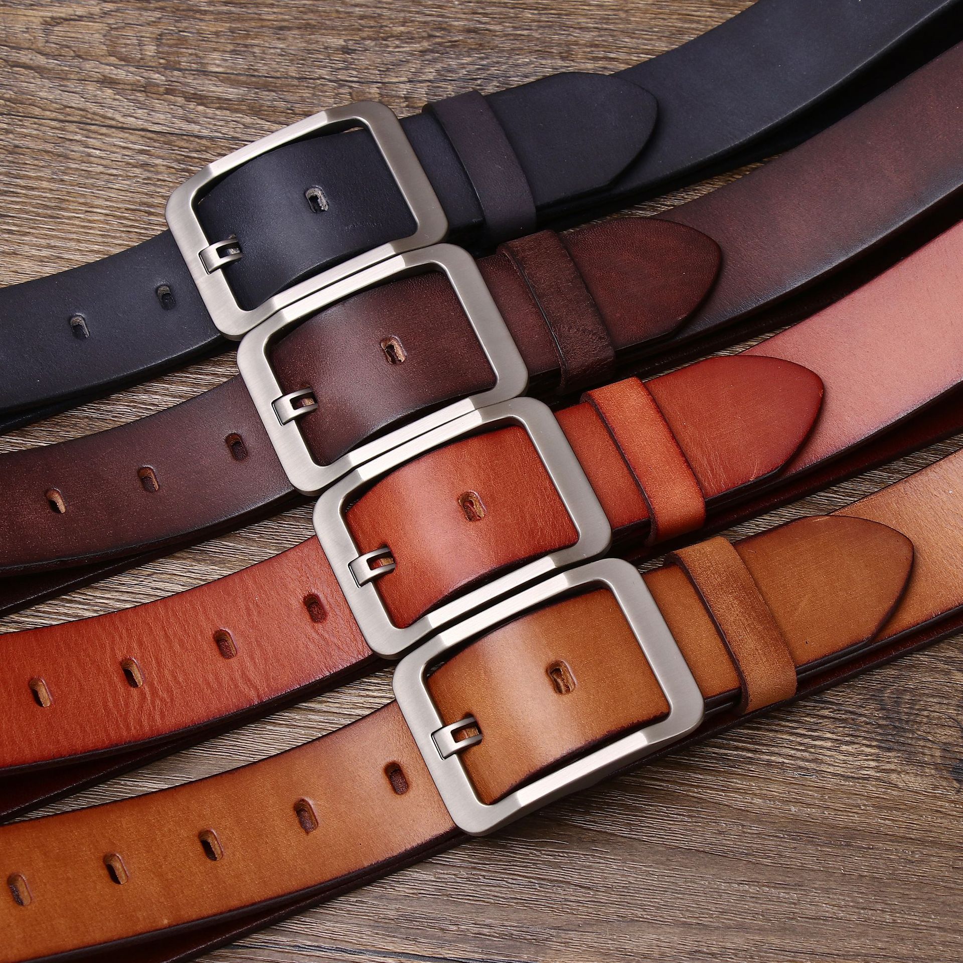 Vintage Genuine Leather Belt Wide 3.8CM B64-KKICO