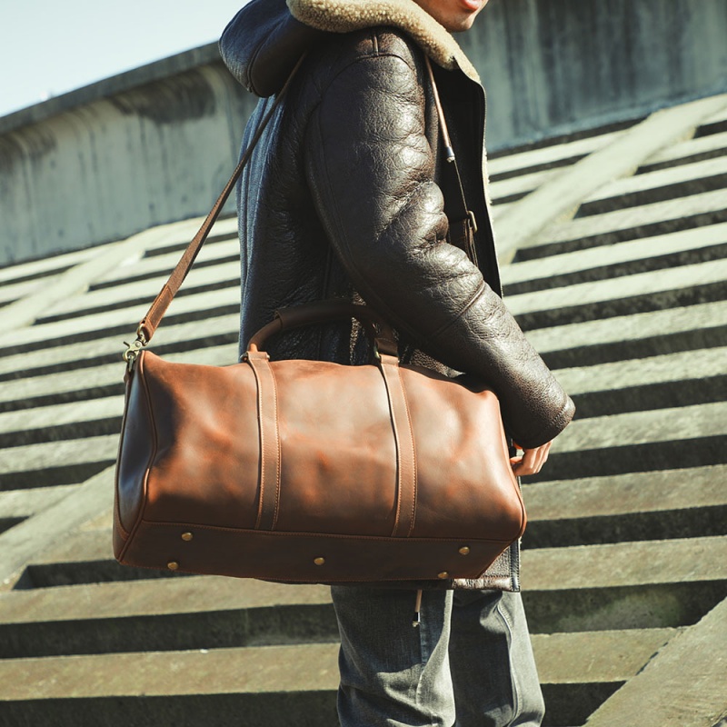 Vintage Leather Travel Duffle Bag VB43-KKICO