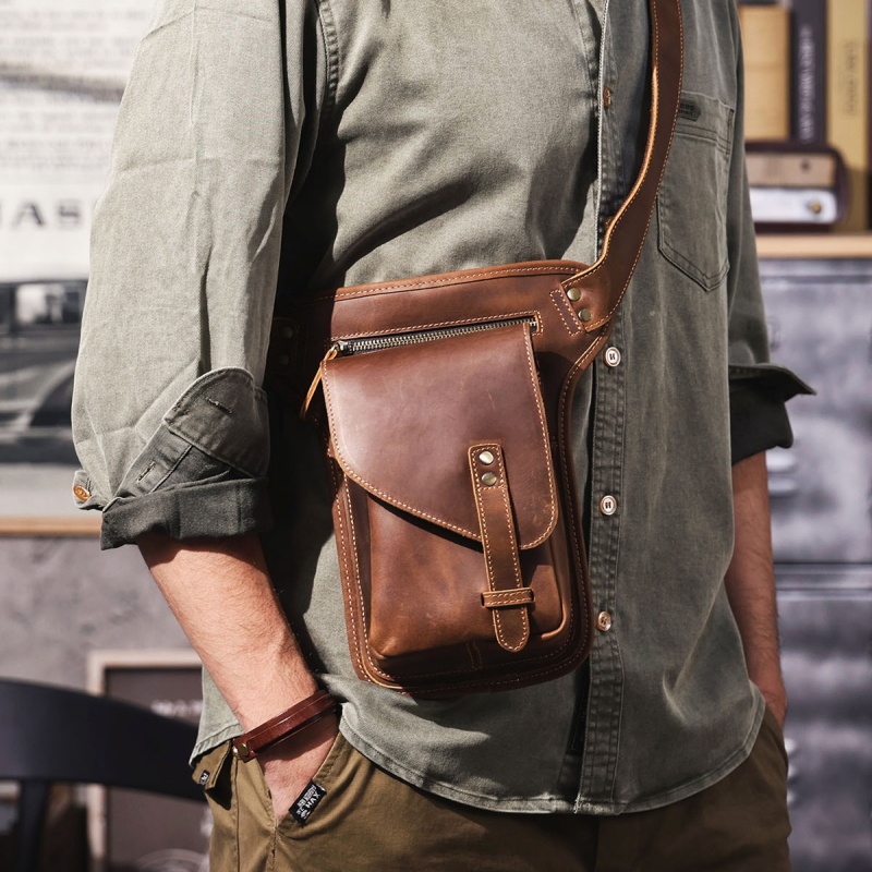 Vintage Genuine Leather Waist/Shoulder Bag VB45-KKICO