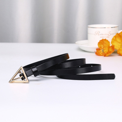 Versatile Waist-cinching Genuine Leather Belt 1.0cm Wide B30