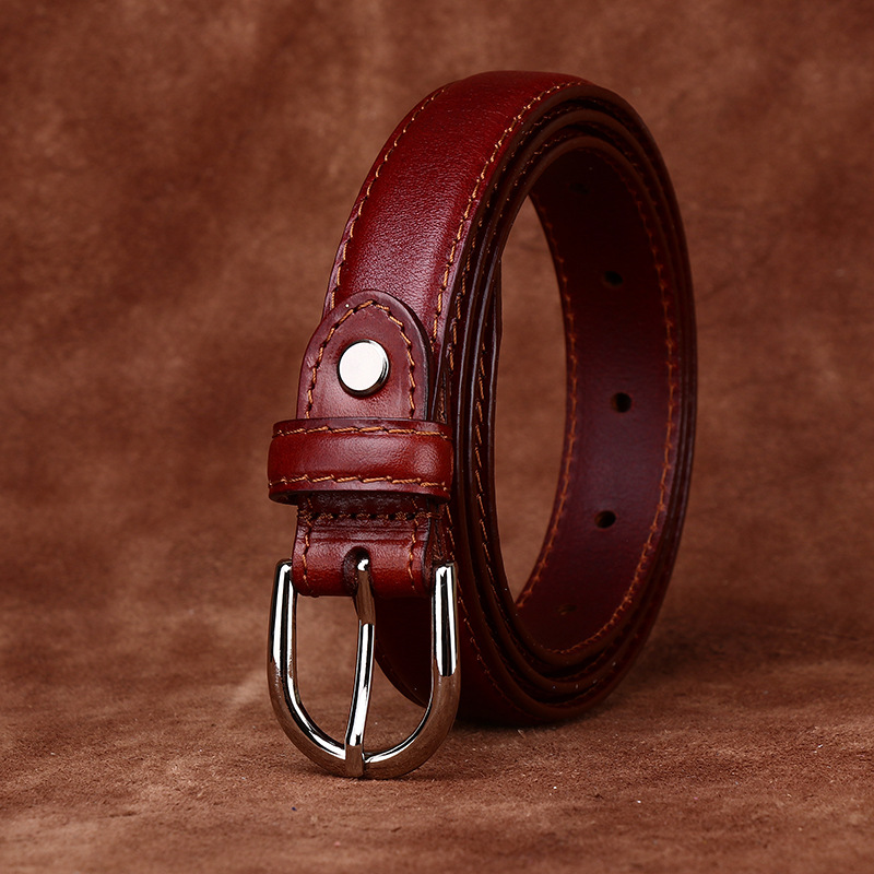 Minimalist Genuine Leather Belt for Women Wide 2.4CM B81-KKICO