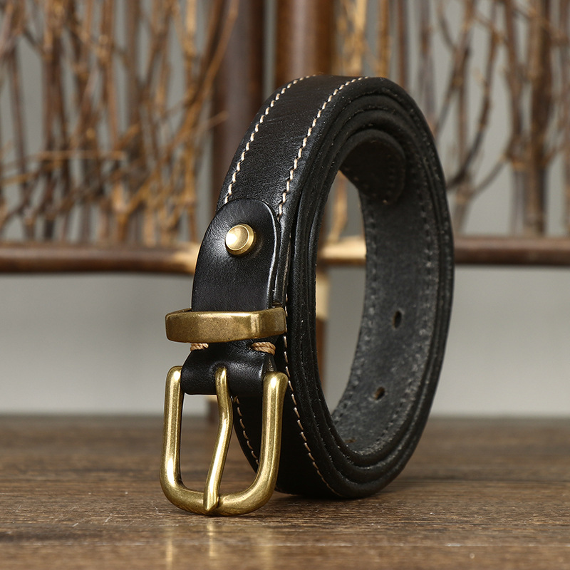 Vintage Genuine Leather Belt Wide 2.3CM B82-KKICO