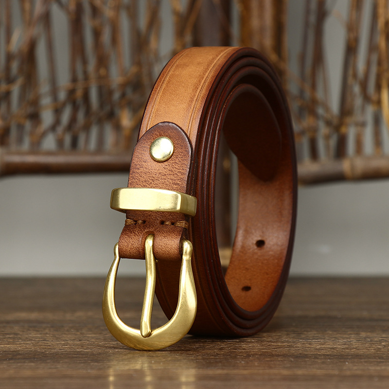 Vintage Genuine Leather Belt Wide 2.4CM B83-KKICO