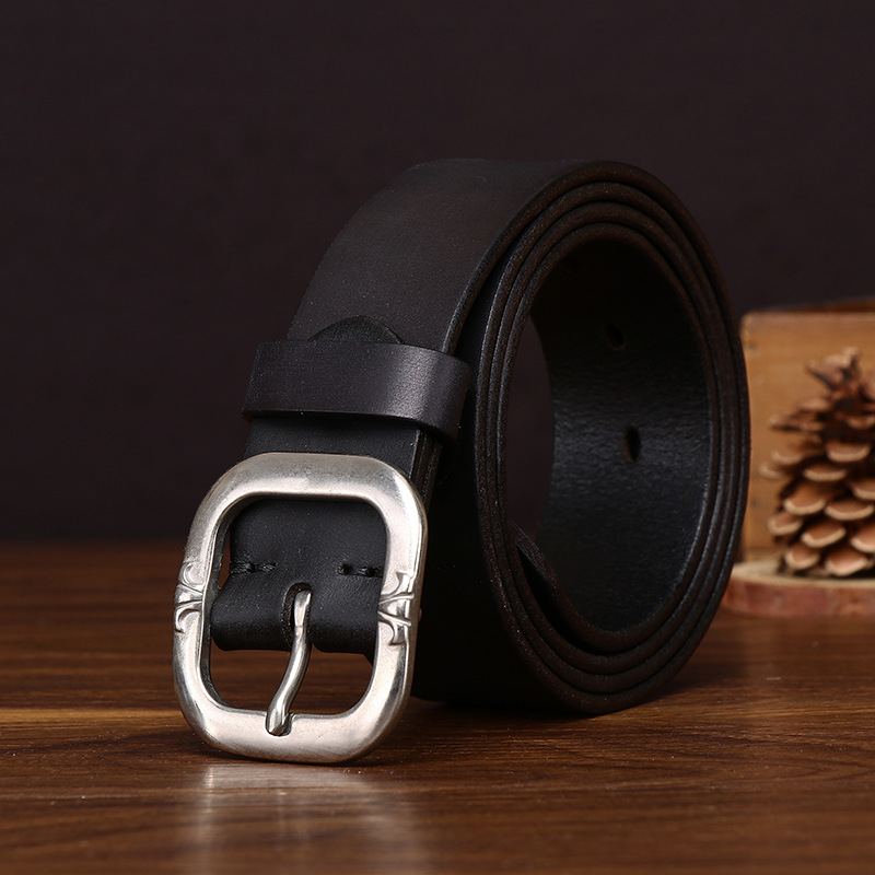 Vintage Genuine Leather Belt Wide 3.8CM B85-KKICO