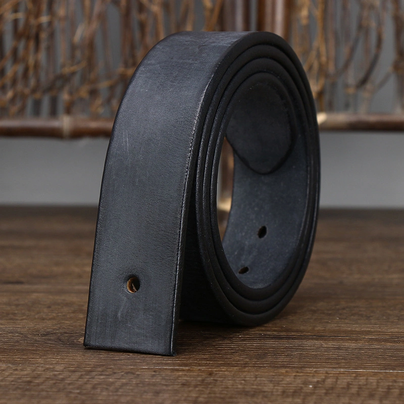 Full-Grain Leather Belt Strap Without Buckle - 3.8CM Wide Replacement Belt