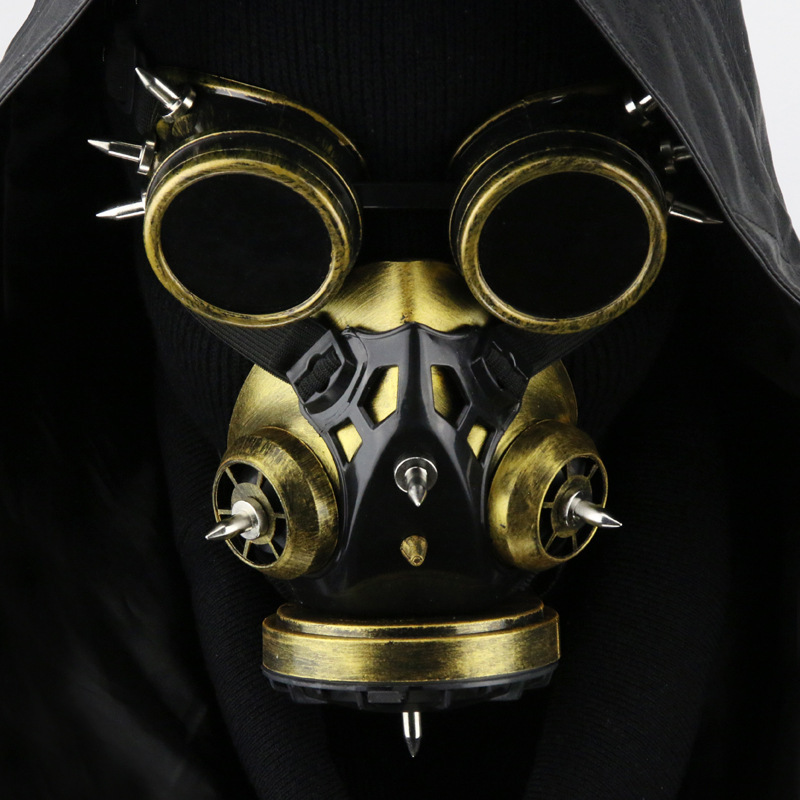 Steampunk Goggles and Gas Mask Costume Set for Halloween Cosplay
