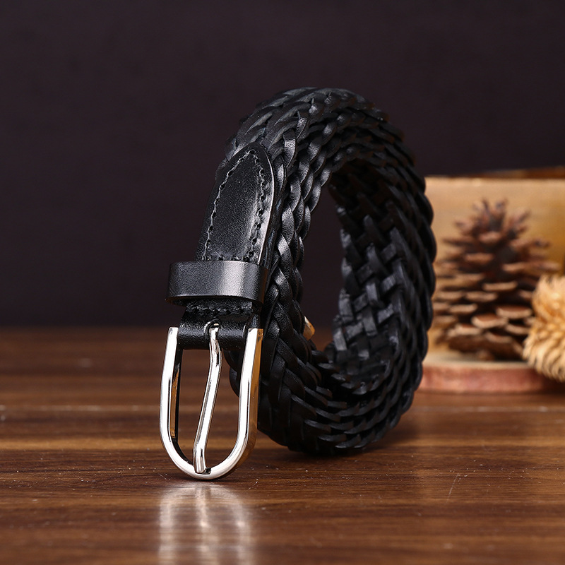 Hand-woven Genuine Leather Belt 2.2cm Wide B18-KKICO
