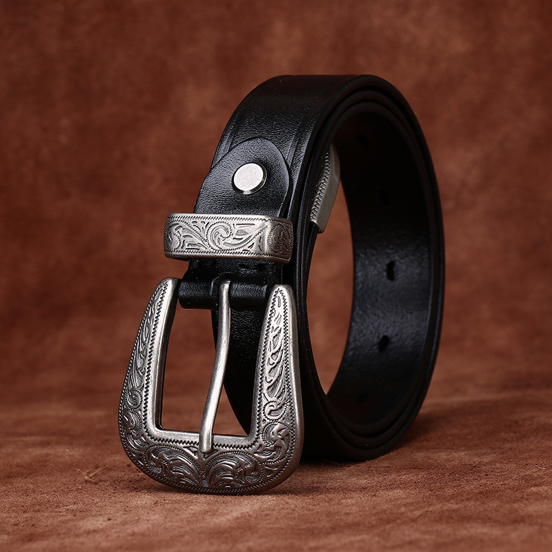Stylish Vintage Genuine Leather Belt 2.4cm Wide B22-KKICO