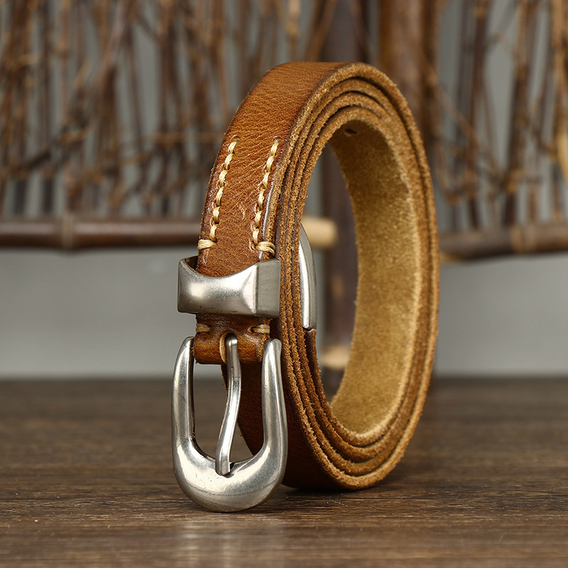 Vintage Genuine Leather Belt 1.8cm Wide B24-KKICO