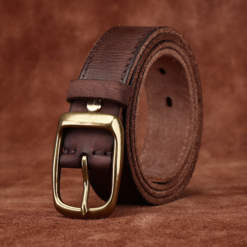 Rustic Leather Everyday Belt Wide 3.3CM  B31