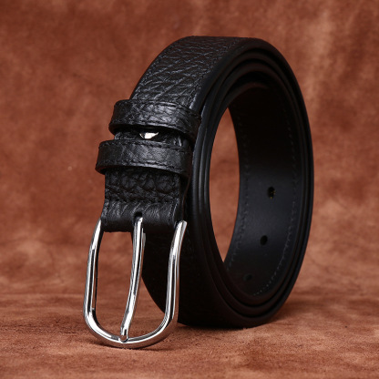 Reversible Genuine Leather Business Belt Wide 3.3CM B45