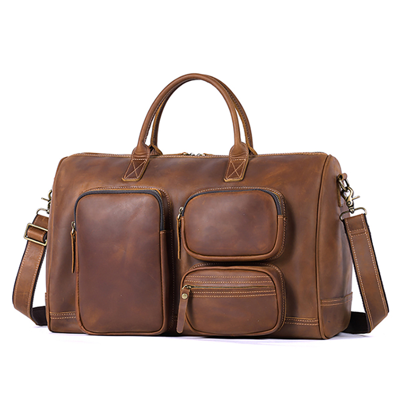 Vintage Leather Travel Duffle Bag VB40-KKICO