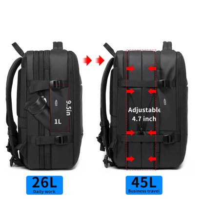 Pro-Carry Waterproof Expandable Backpack: Flight-Approved Travel Gear