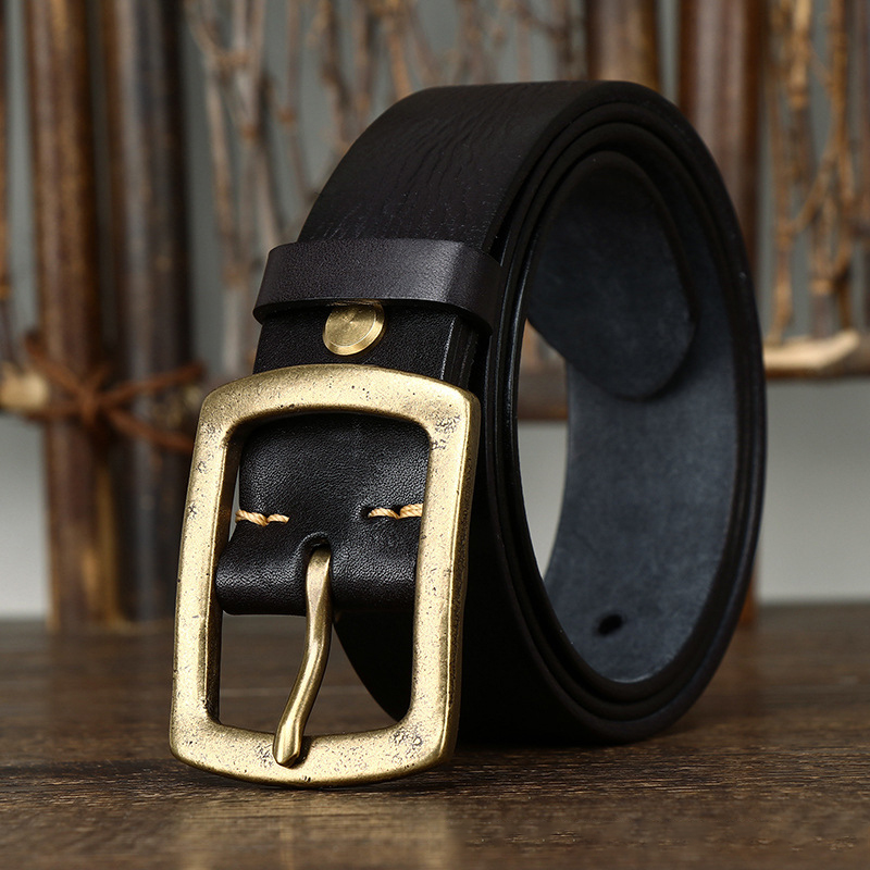 Vintage Genuine Leather Belt Wide 3.8CM B70-KKICO