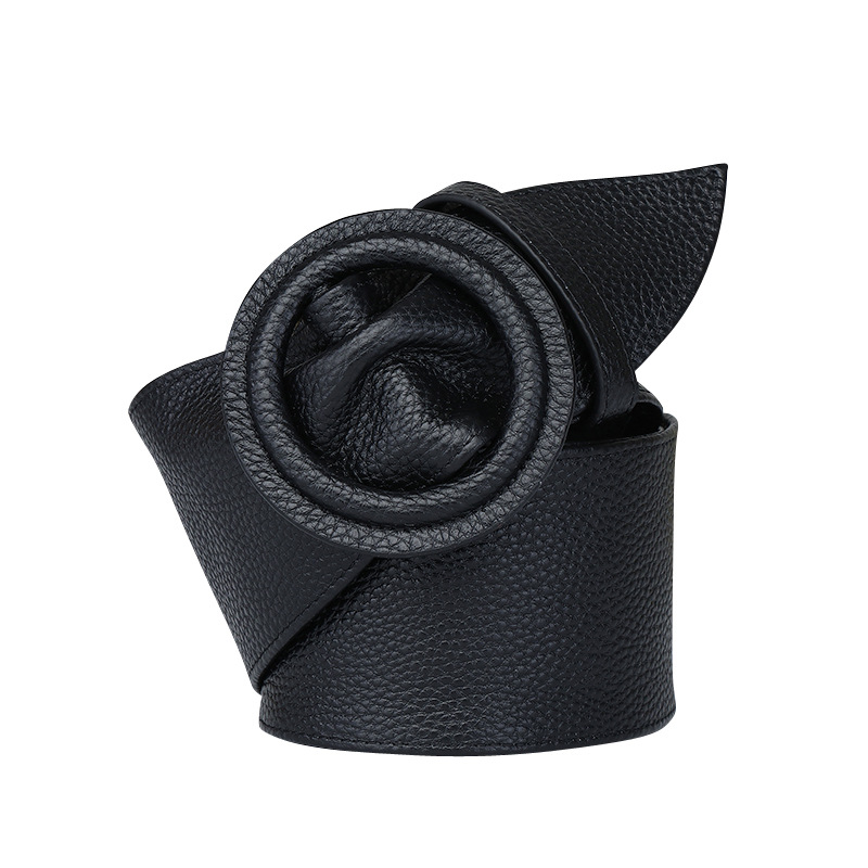 Wide Ultra-thin Genuine Leather Belt 7.0cm B15-KKICO