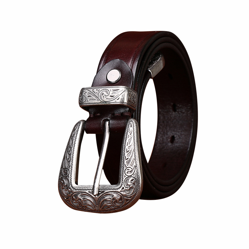 Stylish Vintage Genuine Leather Belt 2.4cm Wide B22-KKICO