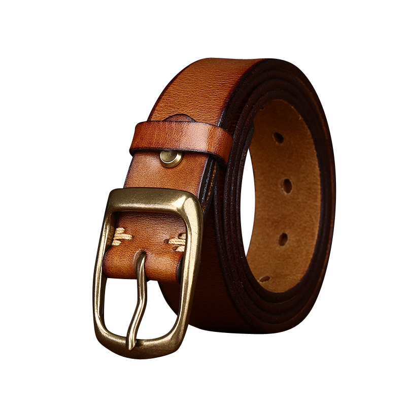 Rustic Leather Everyday Belt Wide 3.3CM  B32-KKICO