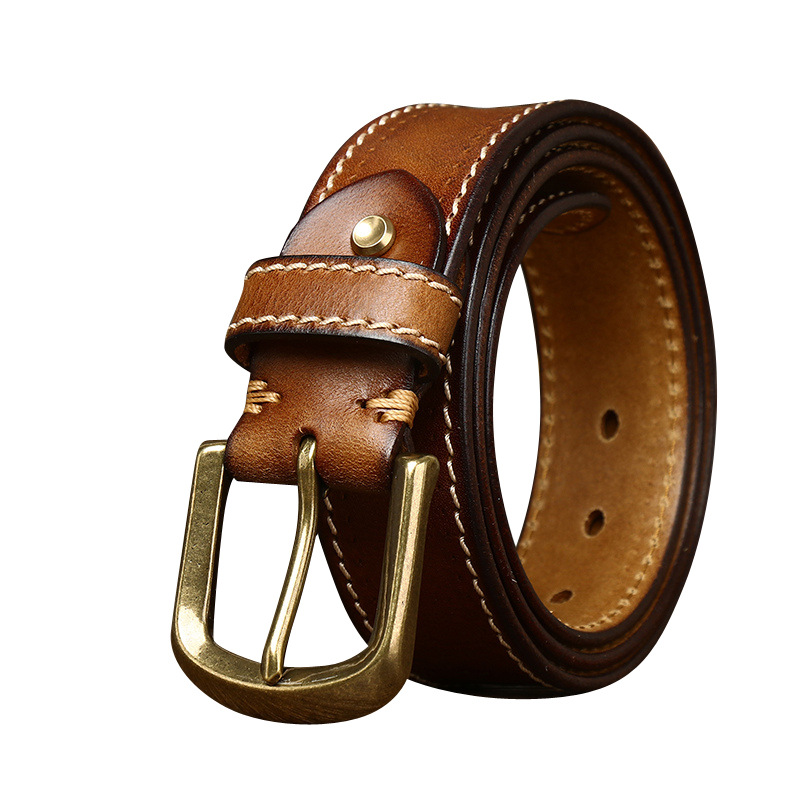 Vintage Versatile Genuine Leather Belt Wide 3.8CM B50-KKICO