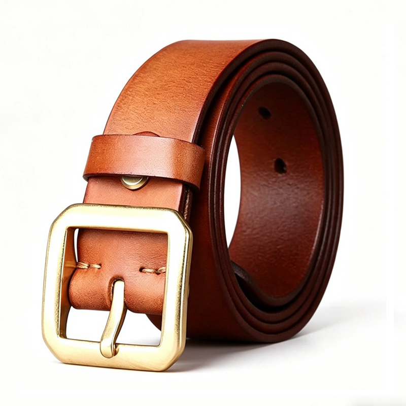Vintage Genuine Leather Belt Wide 3.8CM B84-KKICO