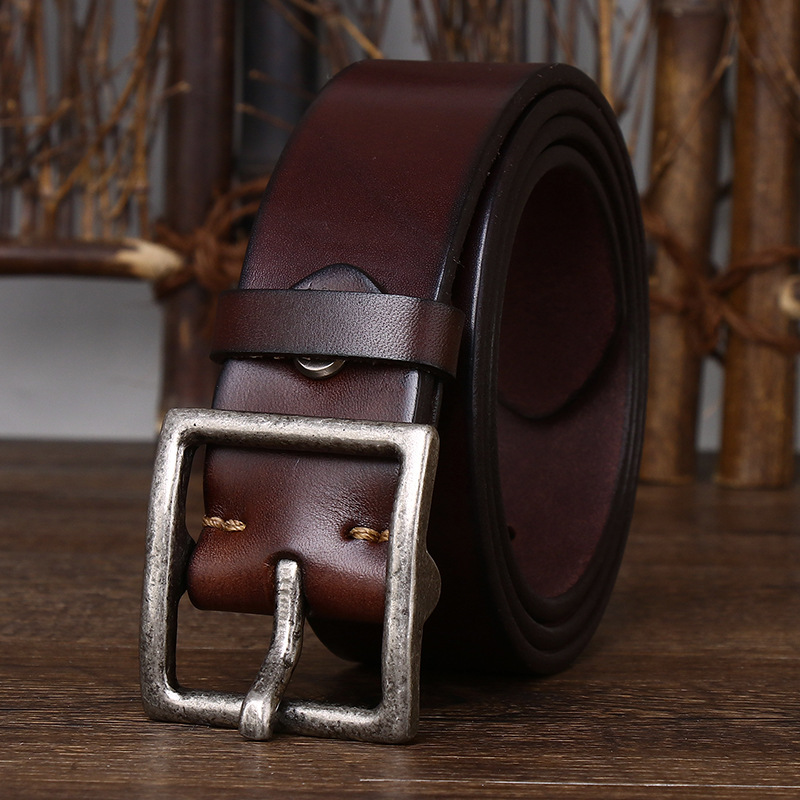Vintage Casual Genuine Leather Belt Wide 4.3CM B86