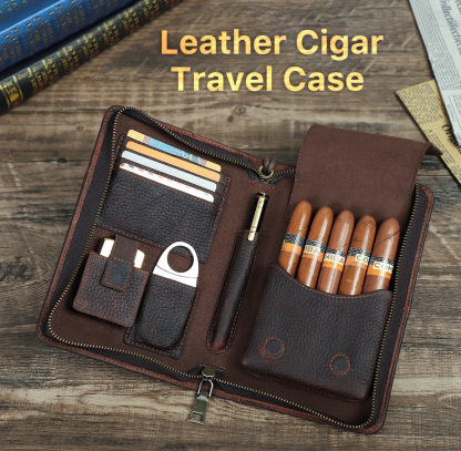 Leather Cigar Tracel Case AB03