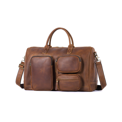 Vintage Leather Travel Duffle Bag VB40