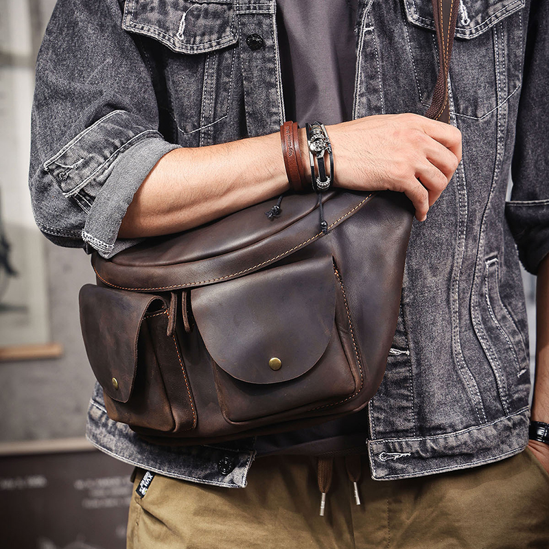 Vintage Genuine Leather Chest Bag VB16-KKICO