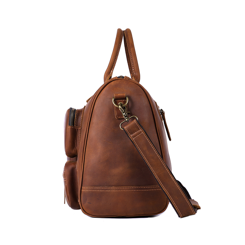 Vintage Leather Travel Duffle Bag VB40