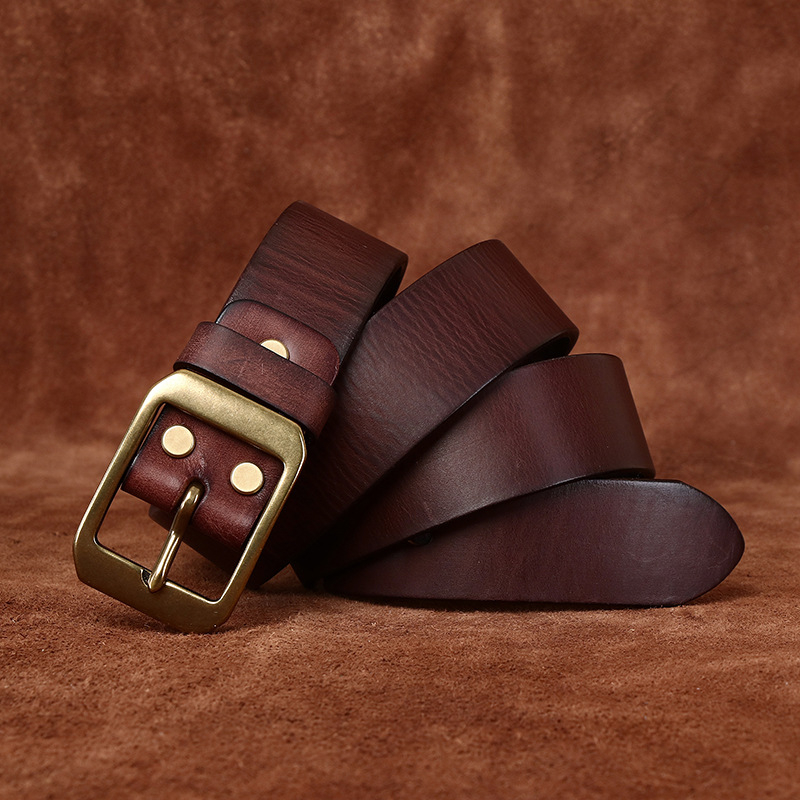 Vintage Genuine Leather Belt Wide 3.8CM B79-KKICO