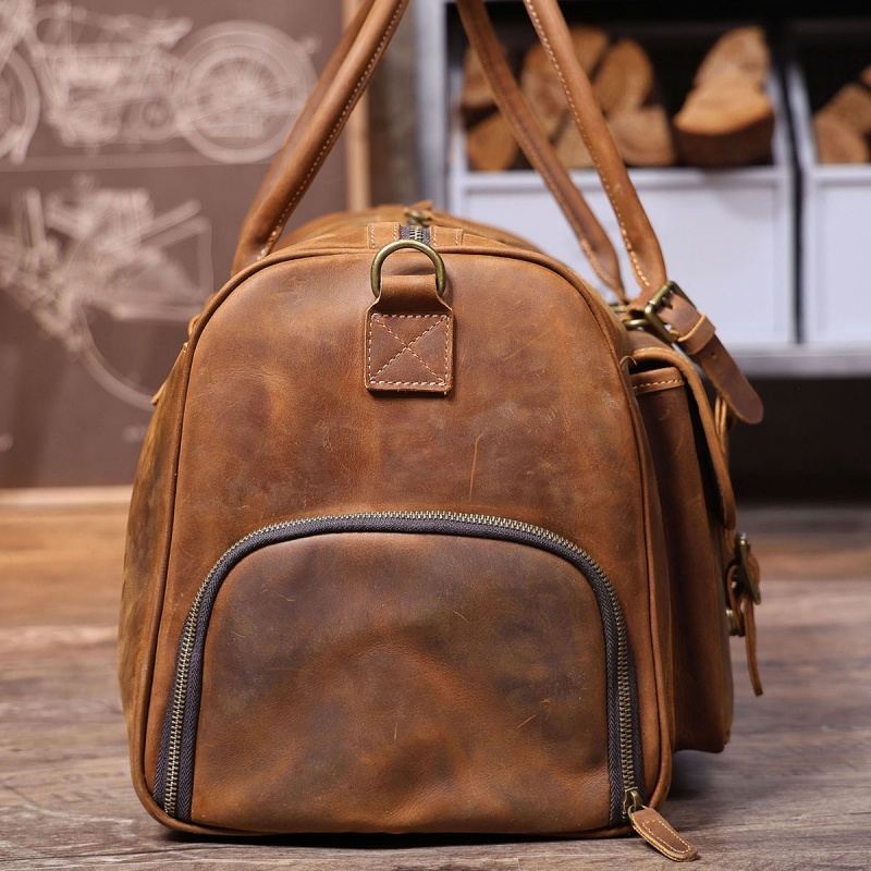 Vintage Leather Travel Duffle Bag VB44-KKICO