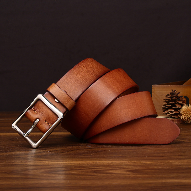 Vintage Genuine Leather Belt Wide 3.8CM B80-KKICO