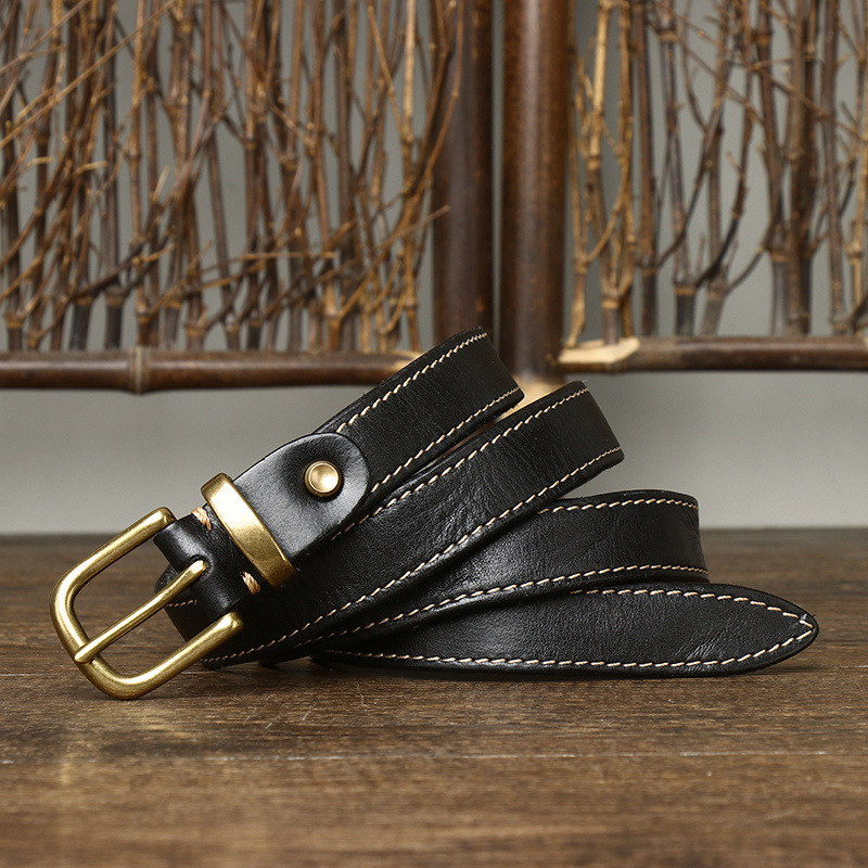 Vintage Genuine Leather Belt Wide 2.3CM B82-KKICO