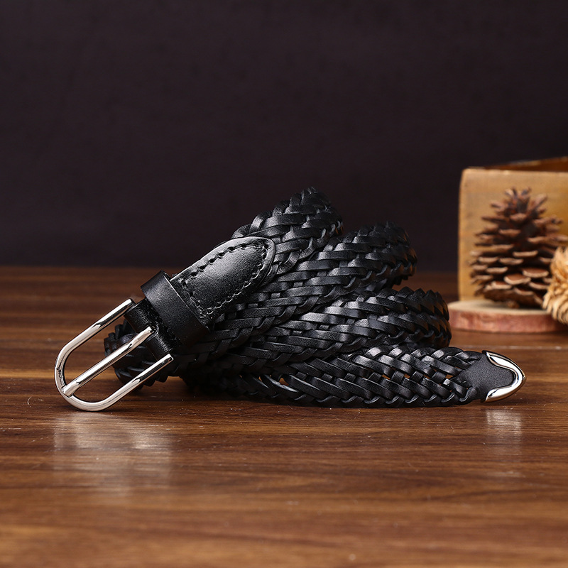 Hand-woven Genuine Leather Belt 2.2cm Wide B17