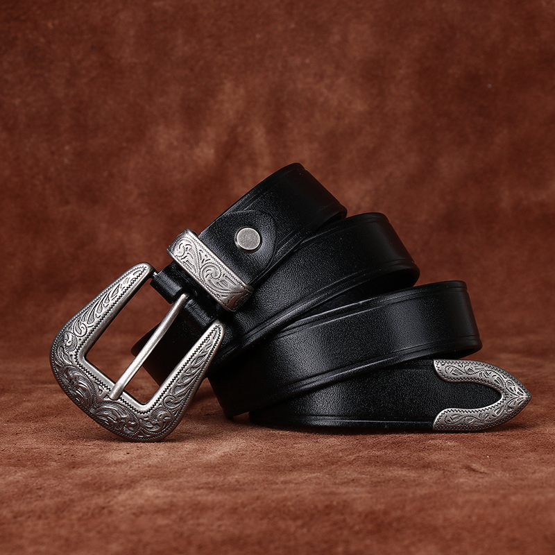 Stylish Vintage Genuine Leather Belt 2.4cm Wide B21