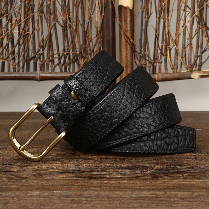 Dual-Sided Leather Belt 3.8cm Wide B26