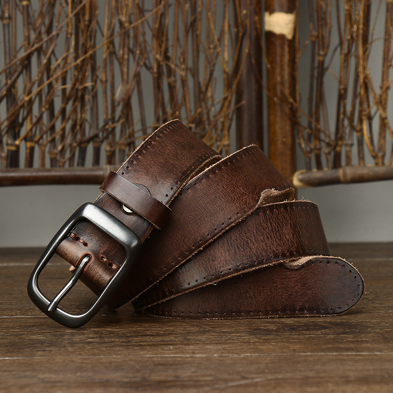 Rustic Leather Everyday Belt 3.3CM  B02-KKICO