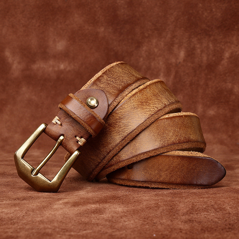 Rustic Leather Everyday Belt 3.3CM B02