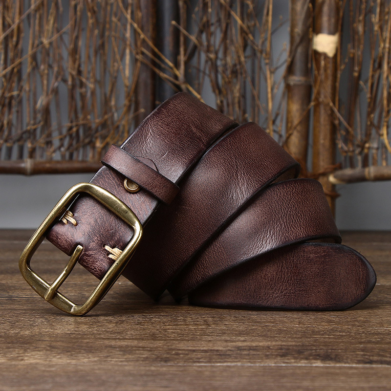 Rustic Leather Everyday Belt 3.3CM B02