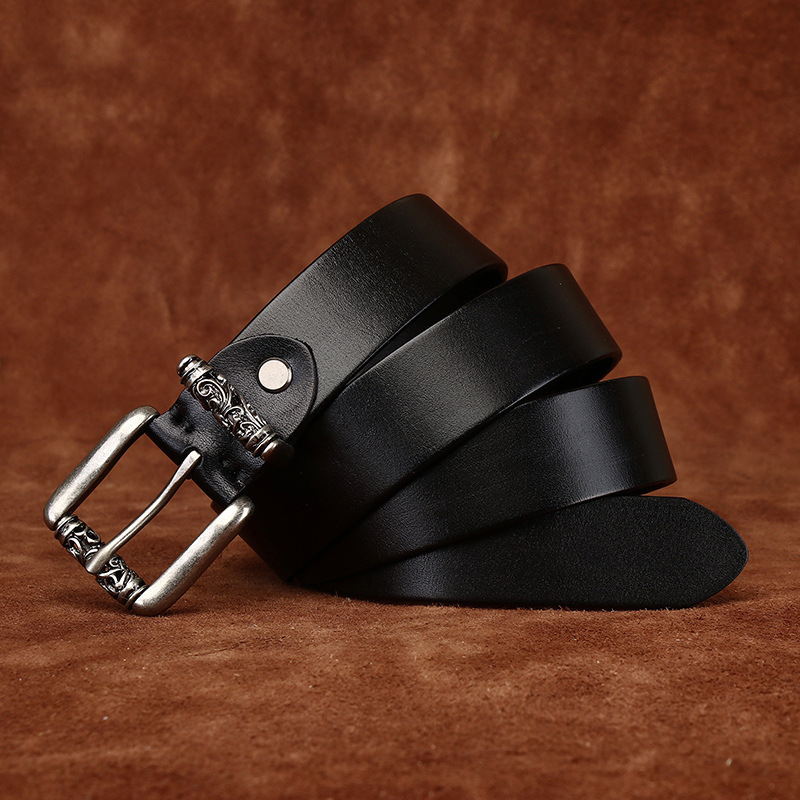 Vintage Genuine Leather Belt Wide 3.3CM B44