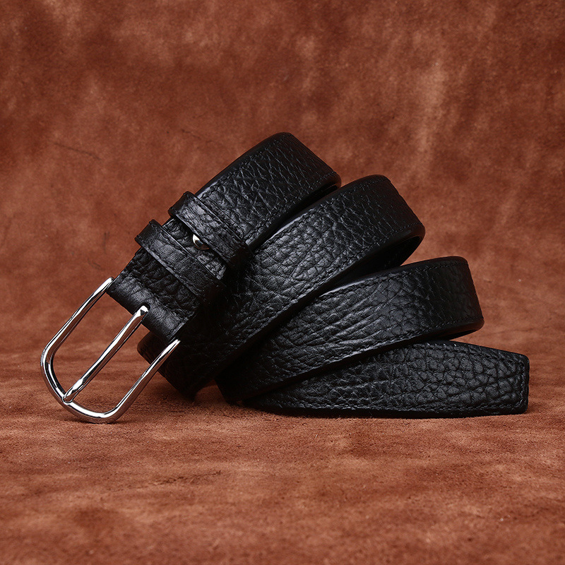 Reversible Genuine Leather Business Belt Wide 3.3CM B45