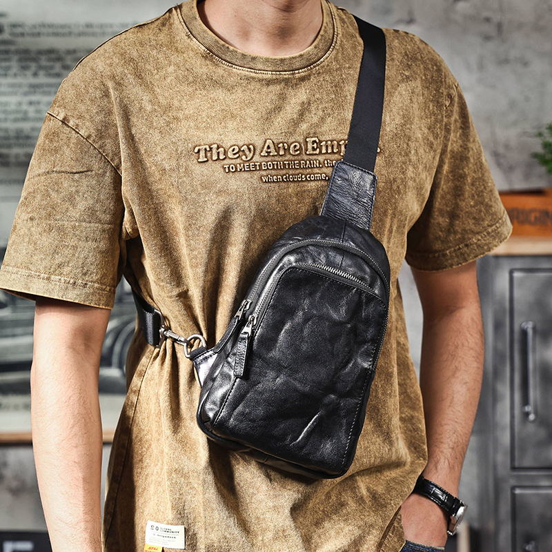 Vintage Genuine Leather Chest Bag VB12