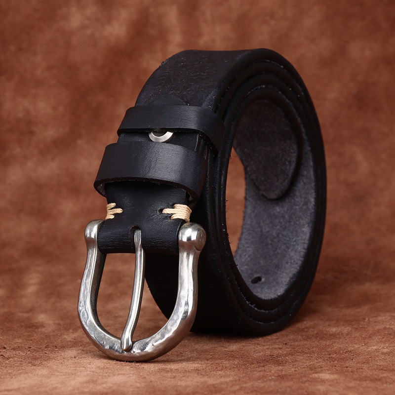 Vintage Genuine Leather Belt Wide 3.8CM B72-KKICO