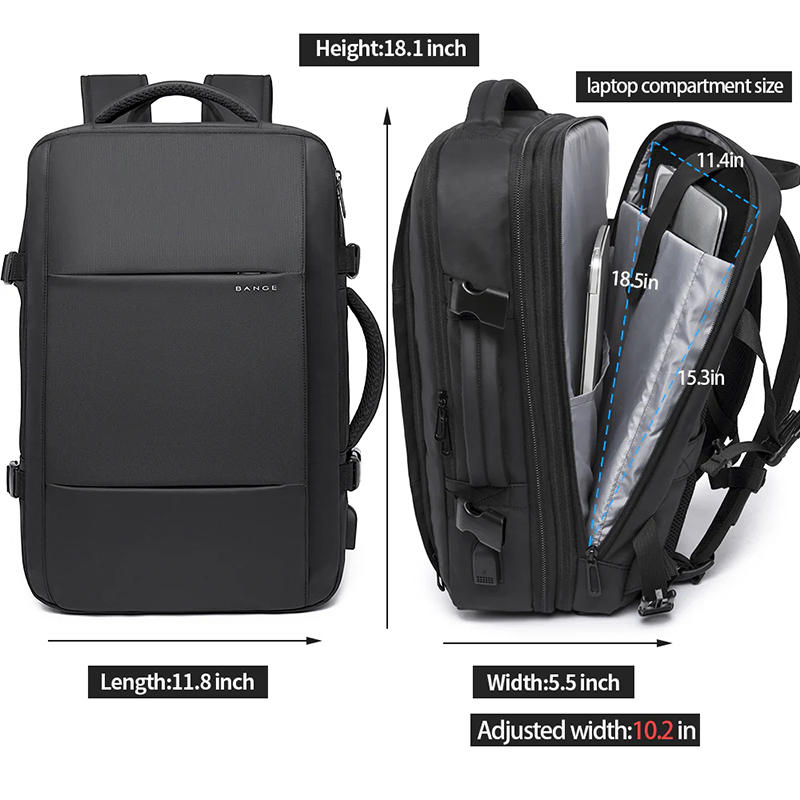 Pro-Carry Waterproof Expandable Backpack: Flight-Approved Travel Gear