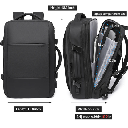 Pro-Carry Waterproof Expandable Backpack: Flight-Approved Travel Gear