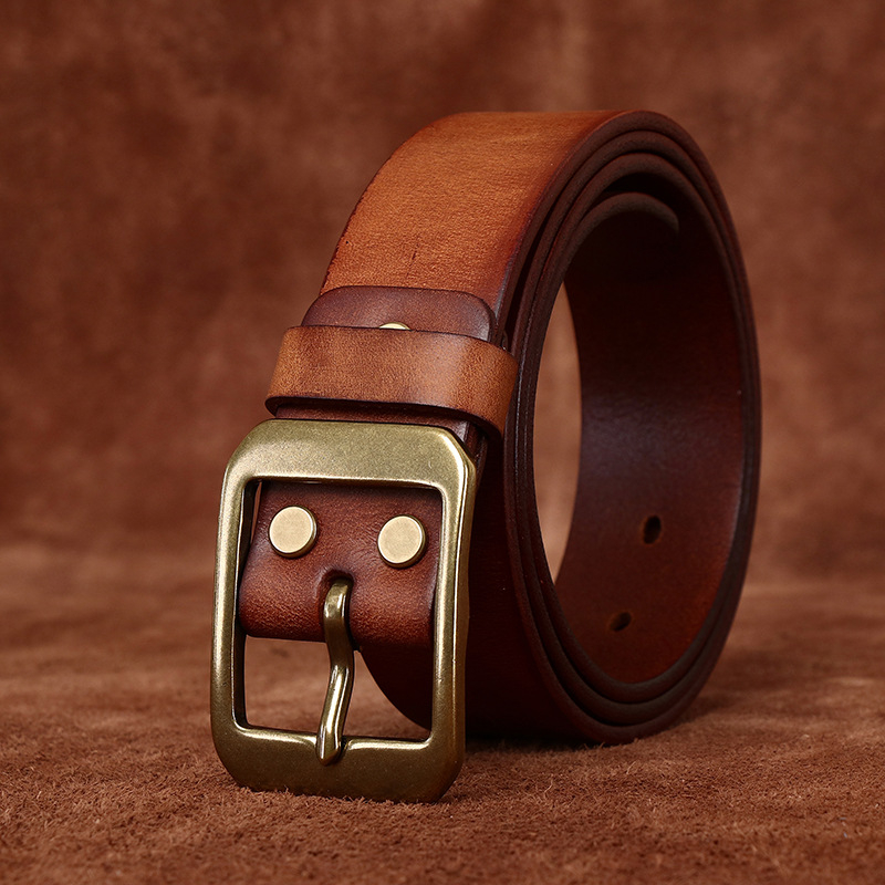 Vintage Genuine Leather Belt Wide 3.8CM B79-KKICO